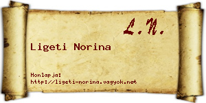 Ligeti Norina névjegykártya